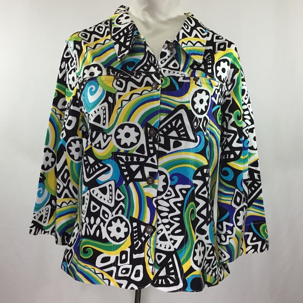Mirror Image Black/White/Yellow/Blue/Green Jacket